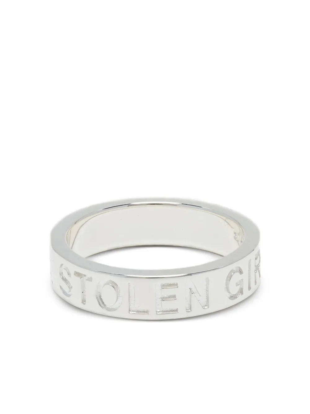 Stolen Girlfriends Club Clean Logo Ring In Metallic