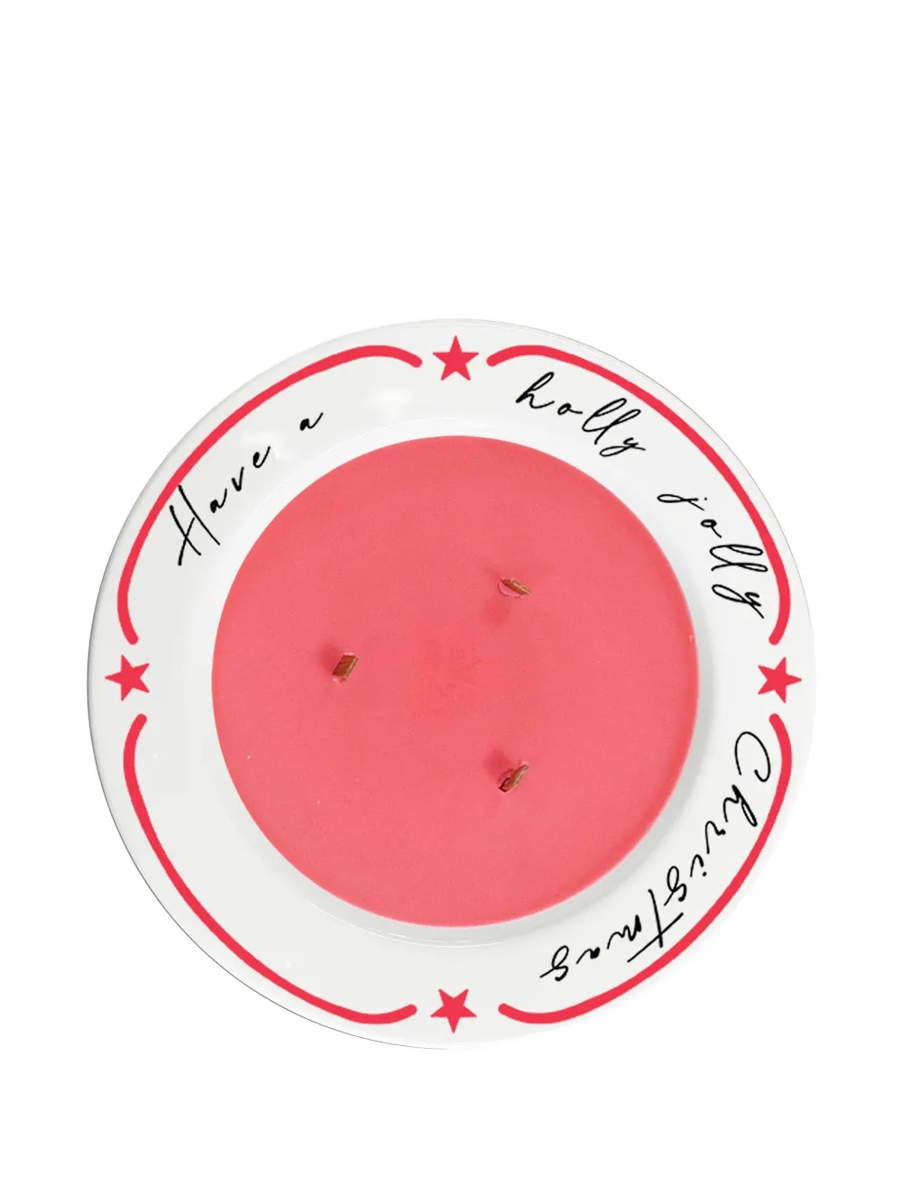 BACI MILANO holly jolly xmas candela - Rood