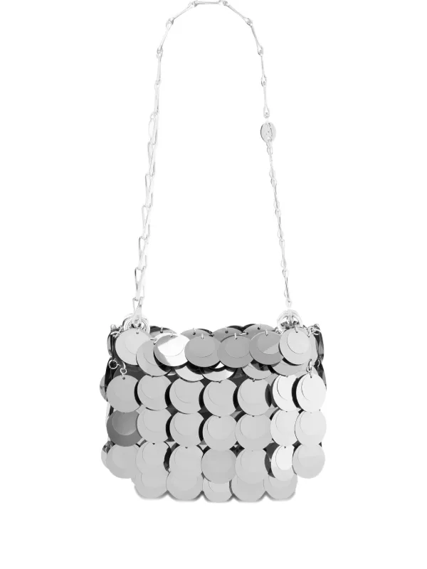 Rabanne Sparkle Disc Nano Bag in Grey