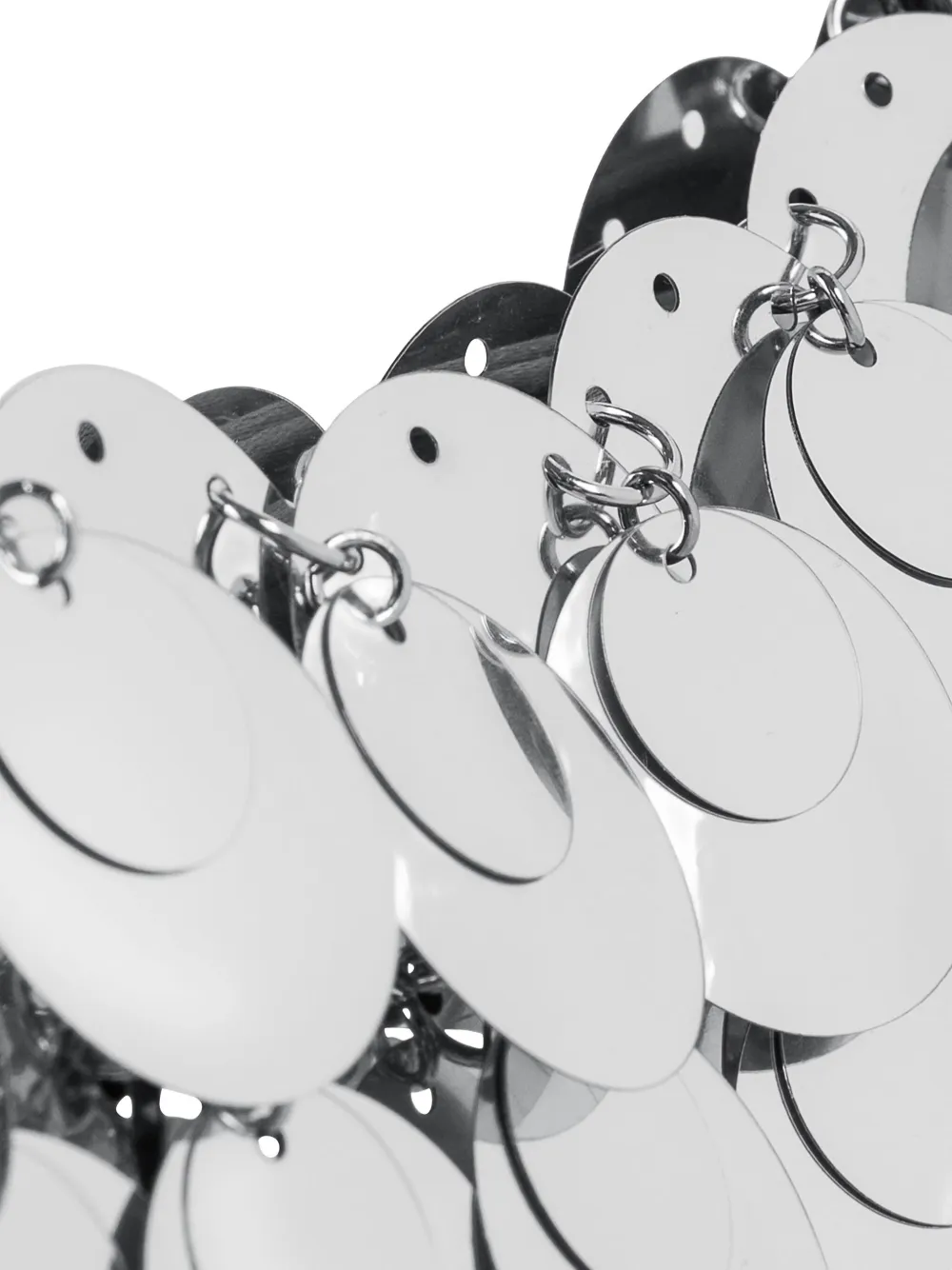 Rabanne Sparkle Multi-layered Chain Mini Bag In Silver