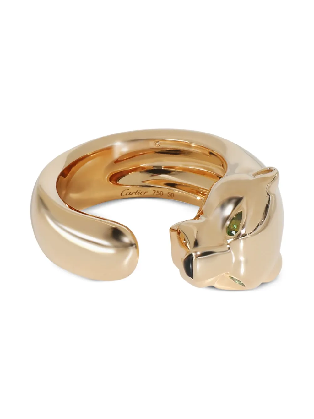 CARTIER Pre-owned 18k Yellow Gold Panthère De Tsavorite Ring