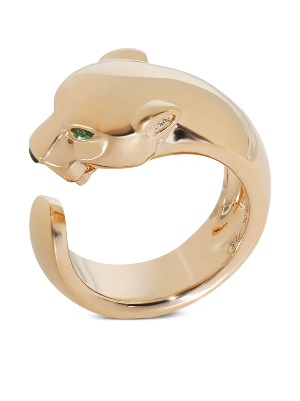 CARTIER Pre-owned 18k Yellow Gold Panthère De Tsavorite Ring