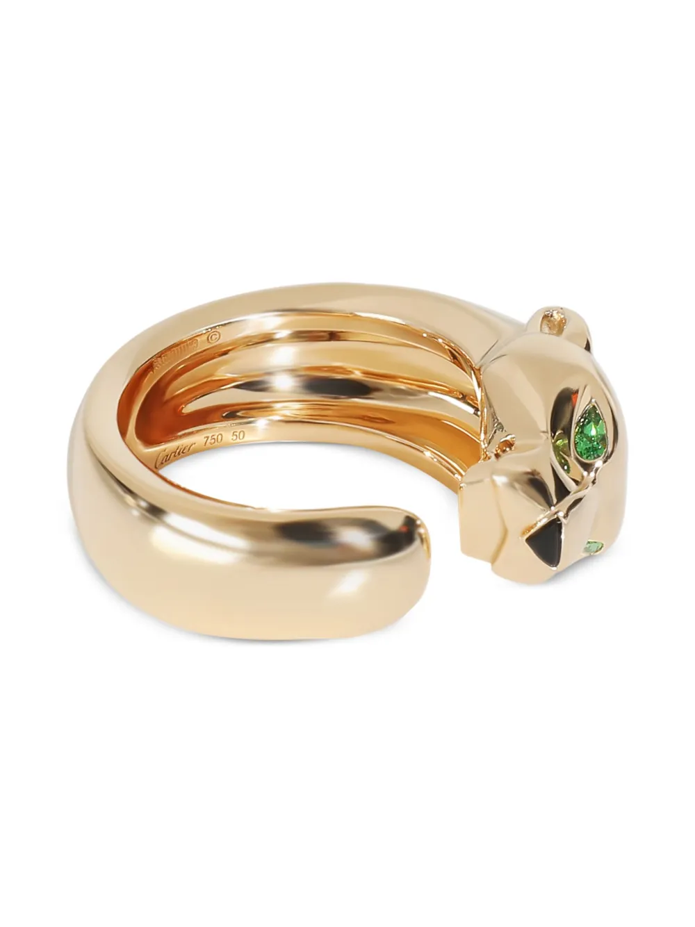 CARTIER Pre-owned 18k Yellow Gold Panthère De Tsavorite Ring