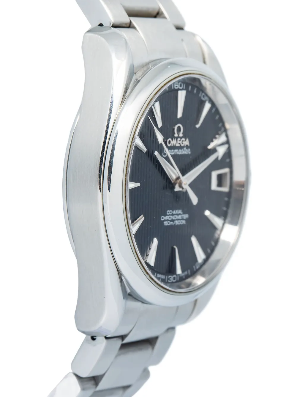 OMEGA Pre-owned Seamaster Aqua Terra Stainless Steel 38.5mm In Black