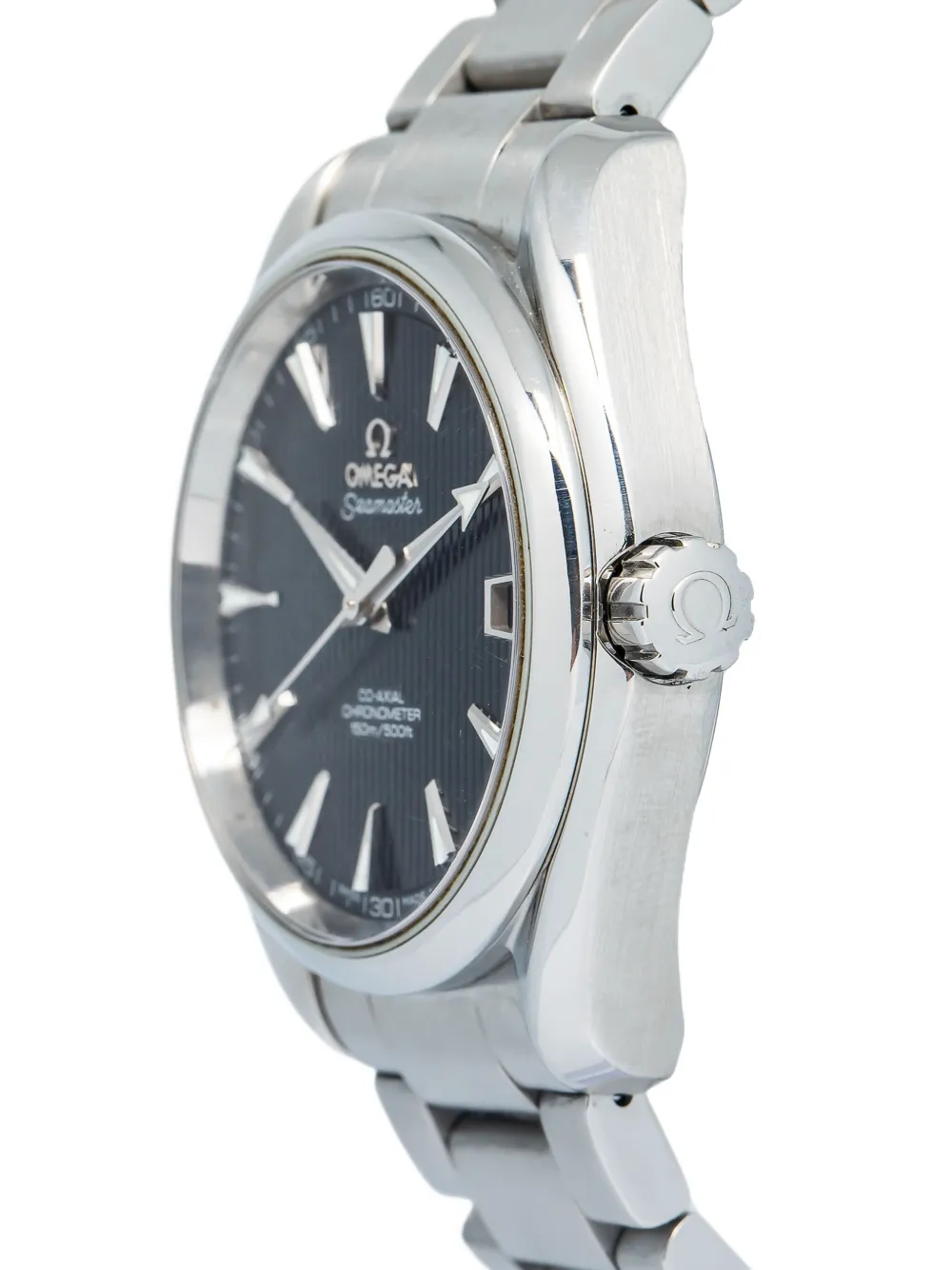 OMEGA Pre-owned Seamaster Aqua Terra Stainless Steel 38.5mm In Black