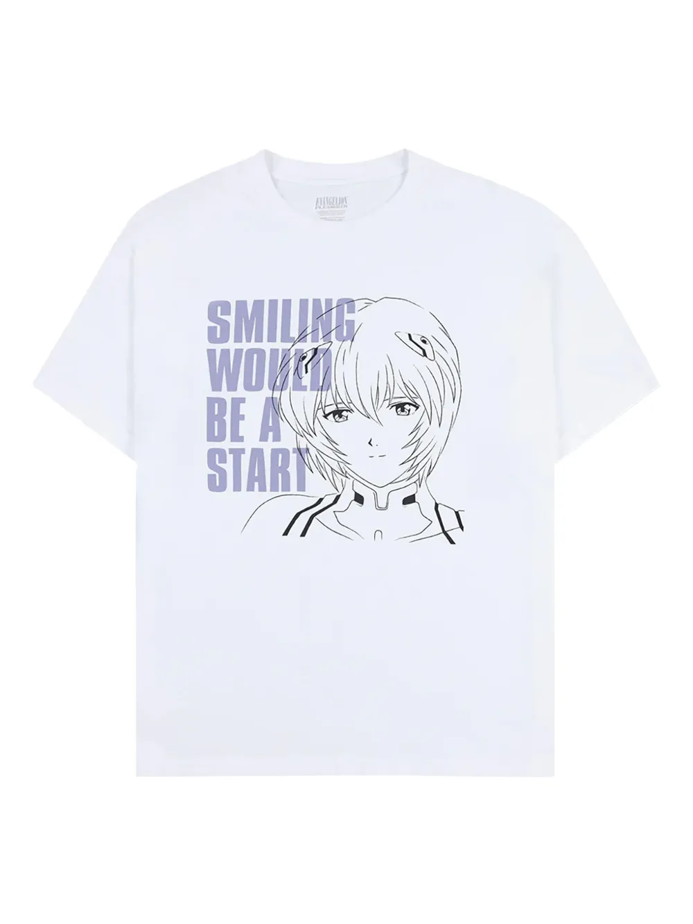 Pleasures playera manga corta Smiling en colaboración con Evangelion | blanco | Image 1