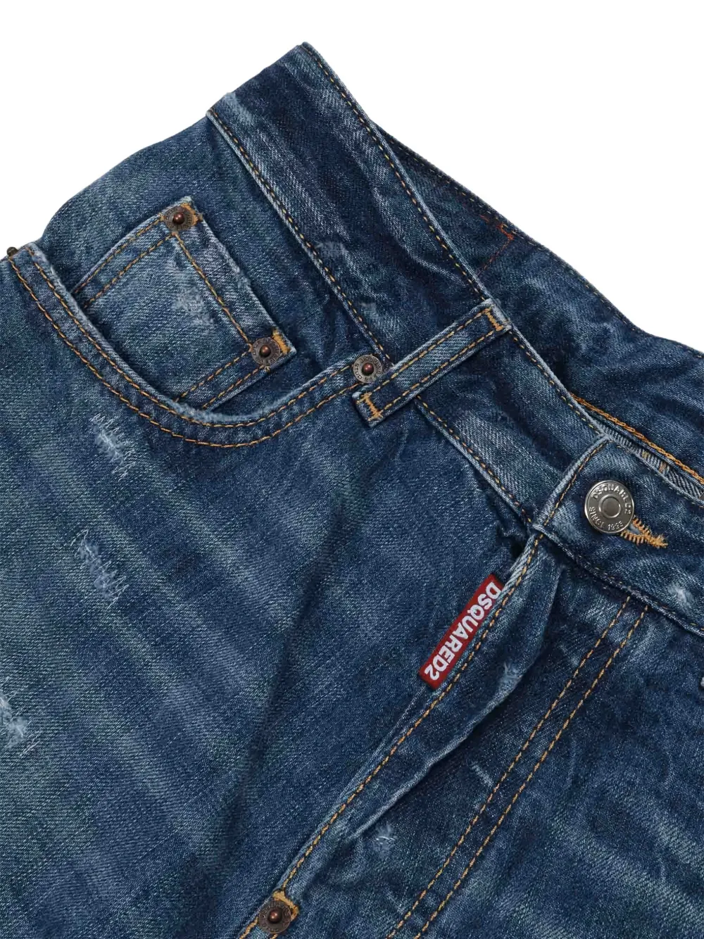 Dsquared2 Distressed-effect Jeans In Blue