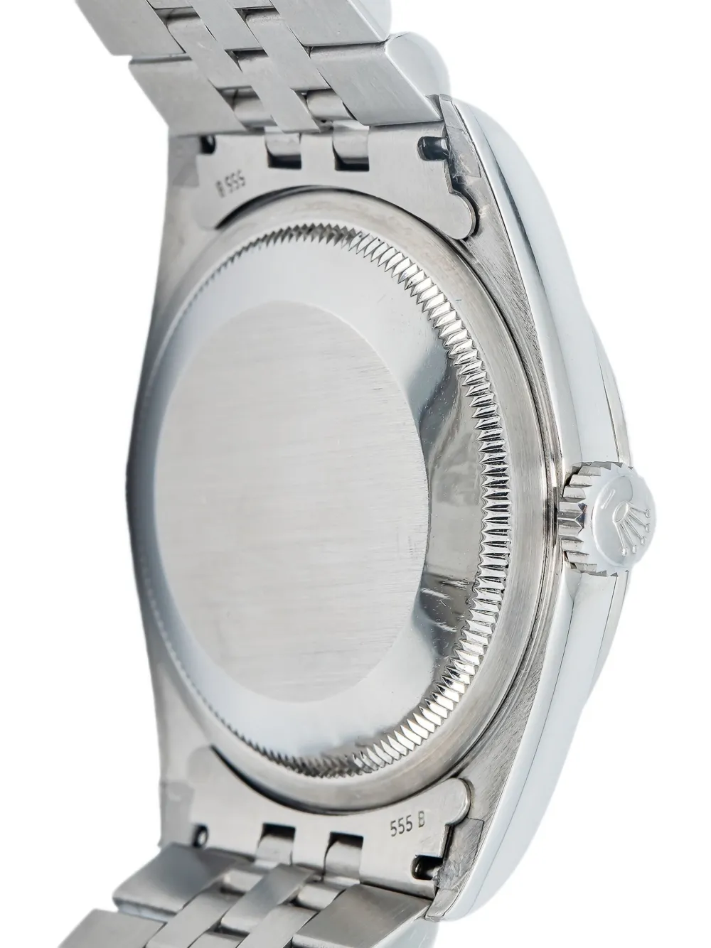 Pre-owned Rolex Datejust Stainless Steel 36mm In White