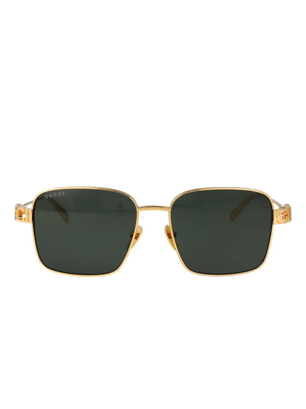 Gucci Eyewear rectangle logo sunglasses - Oro