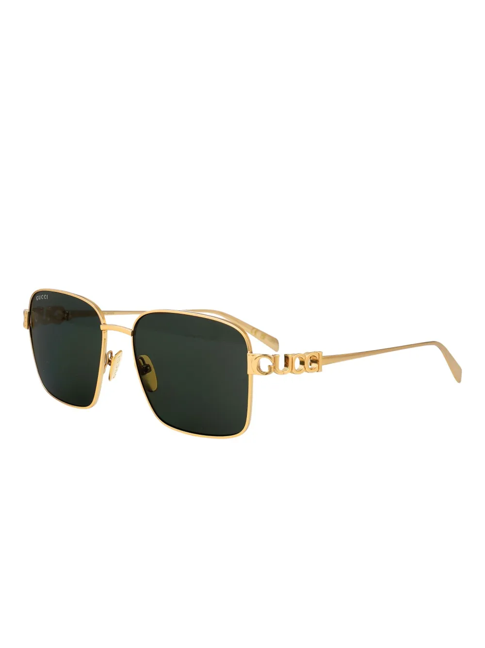 Gucci Eyewear rectangle logo sunglasses - Goud
