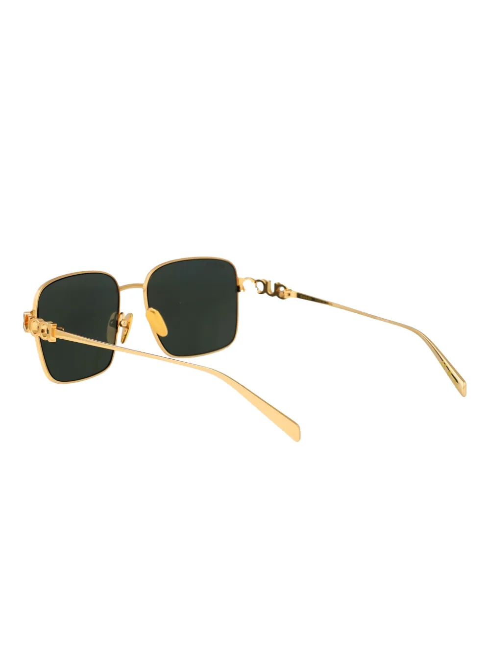 Gucci Eyewear Zonnebril met rechthoekig montuur en logo Goud