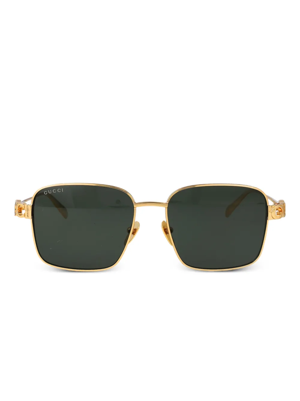 Gucci Eyewear rectangle logo sunglasses - Oro