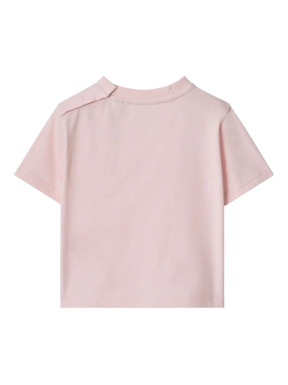 Burberry Kids Katoenen T-shirt met logo en beer Roze
