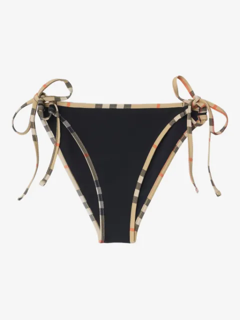 Burberry Calcinha de biquíni com acabamento xadrez