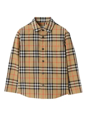 Burberry Kids ビンテージチェック シャツ | ブラウン | FARFETCH JP