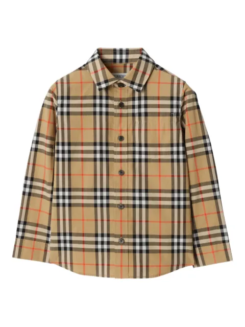 Burberry Kids Check-pattern cotton shirt