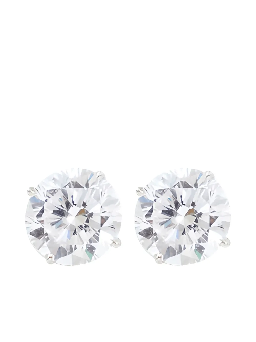 Fantasia by Deserio round stud earrings - シルバートーン Fantasia by Deserio round stud earrings - シルバートーン