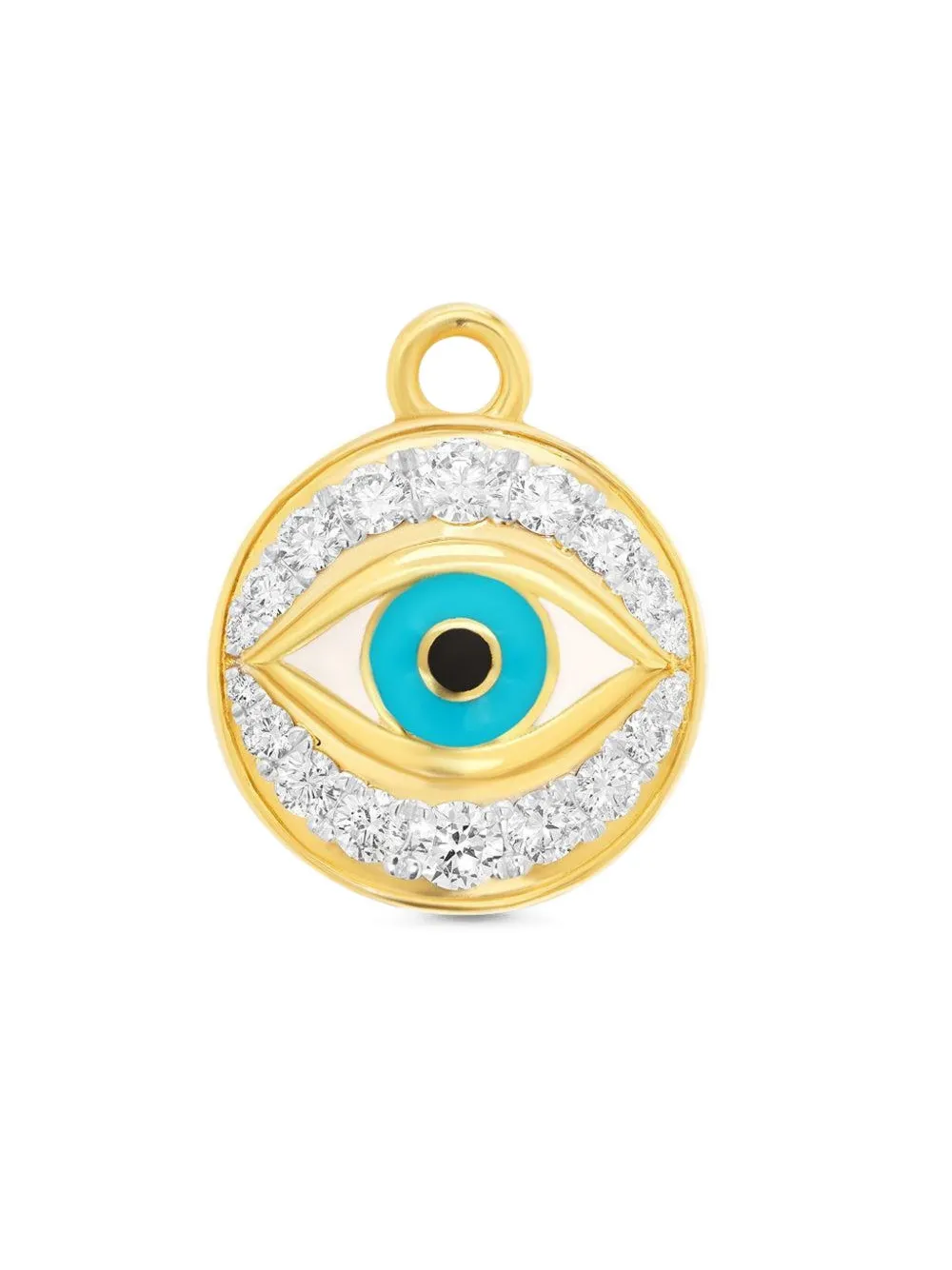 Sara Weinstock 18K yellow gold Evil Eye diamond charm | Image 2