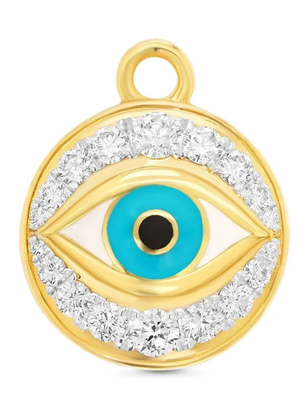 Sara Weinstock 18K yellow gold Evil Eye diamond charm - ゴールドトーン Sara Weinstock 18K yellow gold Evil Eye diamond charm - ゴールドトーン