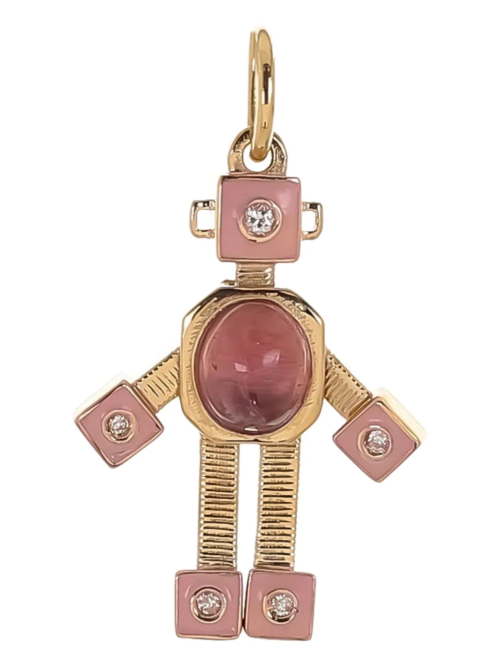 Van Robot 18K yellow gold mini Bespoke Robot tourmaline and diamond Van Robot 18K yellow gold mini Bespoke Robot tourmaline and diamond
