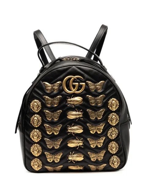 Gucci Pre-Owned 2016-2025 Small GG Marmont Matelasse Leather Animalier backpack