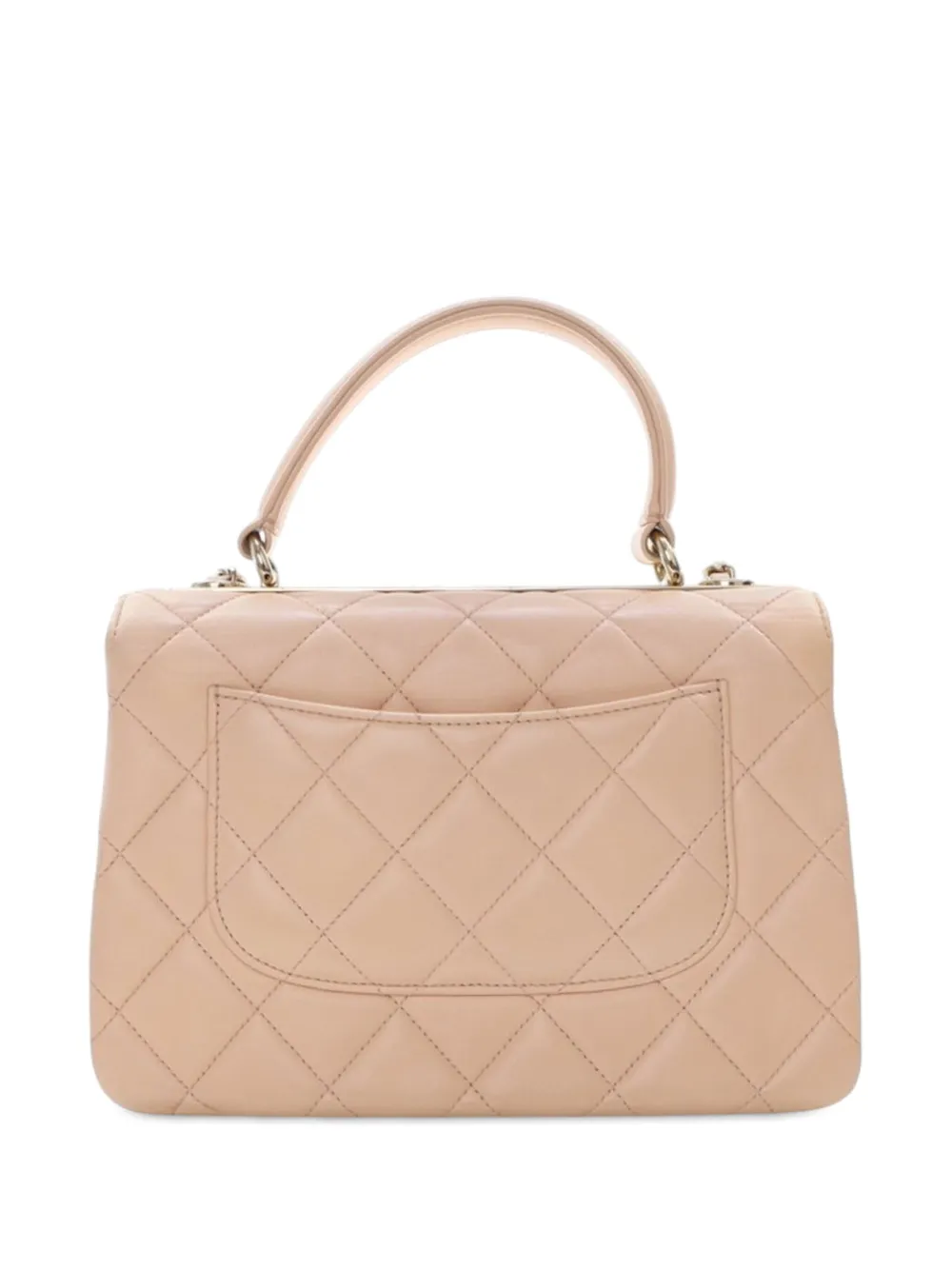 Pre-owned Chanel 2021 Small Quilted Lambskin Trendy Cc Flap Satchel In Brown