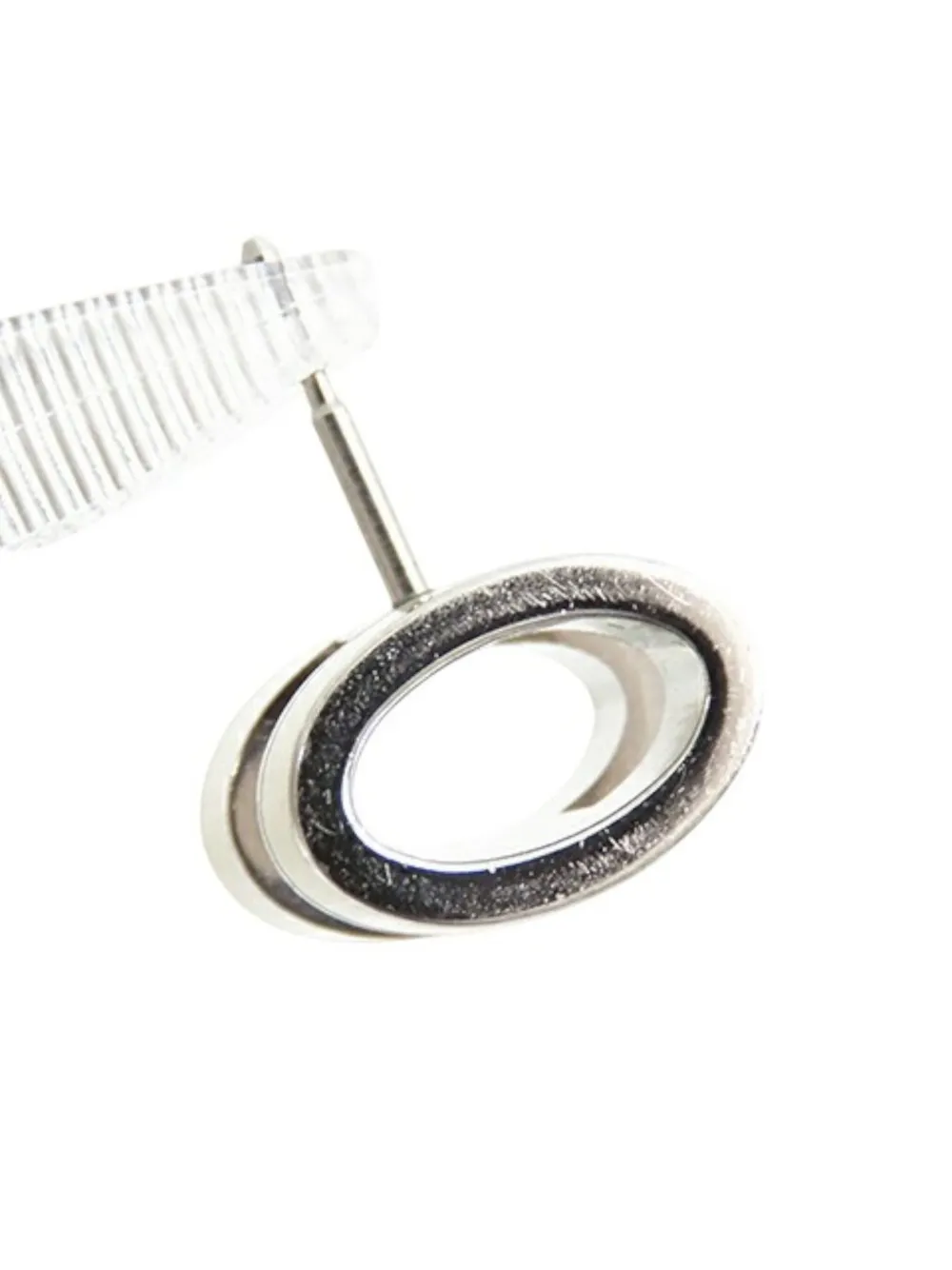 HERMES Pre-owned 2010-2025 Lacquered Palladium Plated Mini Pop H Stud Earrings Costume Earrings In White