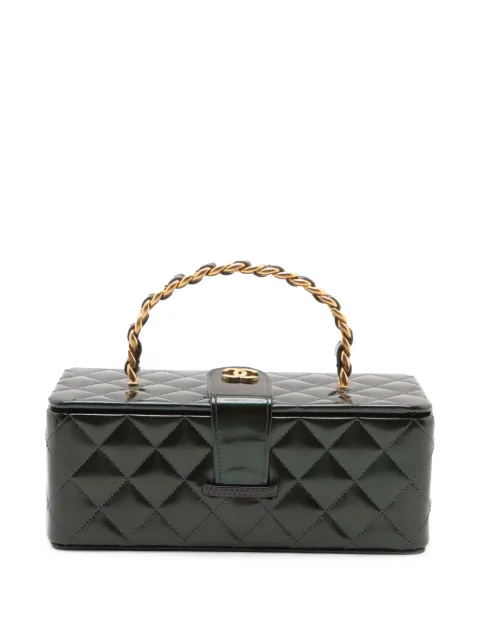 CHANEL Pre-Owned 1994-1996 Quilted Patent Box vanity bag