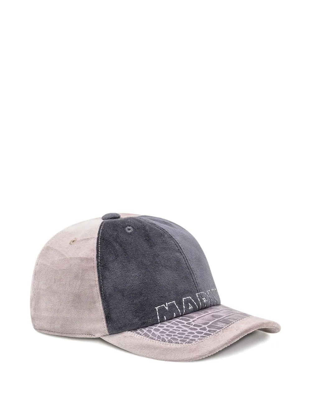 Marni Logo-embroidered Cotton Baseball Cap In Gray