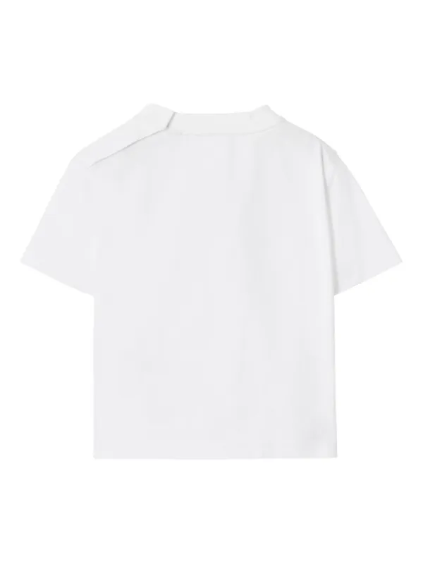 Burberry Kids Camiseta De Algodão Com Estampa De Urso | Branco