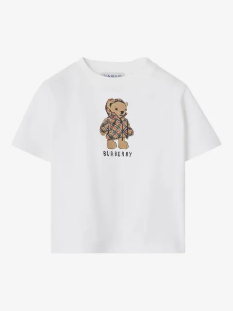Burberry Kids playera con motivo Bear