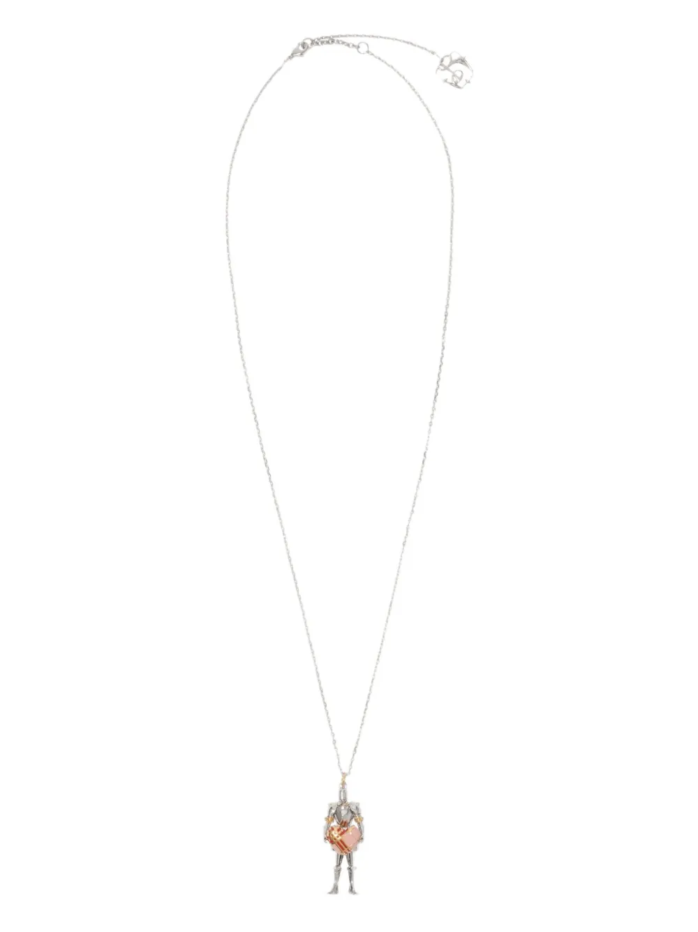 Burberry Knight Heart Charm Necklace In Gold