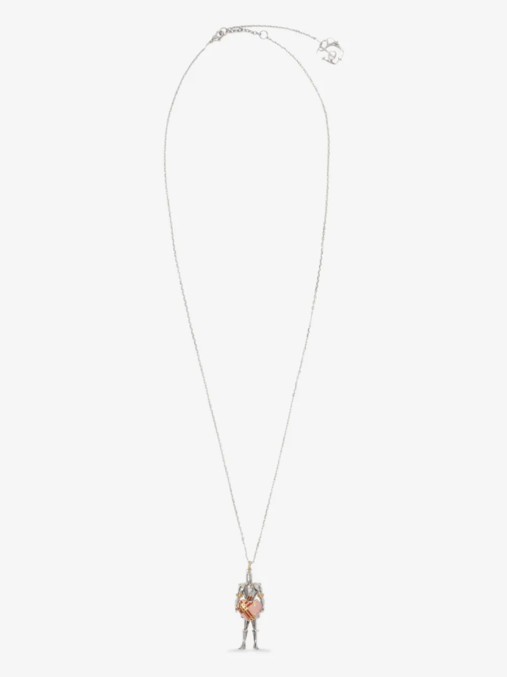 Knight heart charm necklace