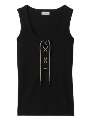 Jean Paul Gaultier ribbed-knit Cotton Tank Top | Black | FARFETCH