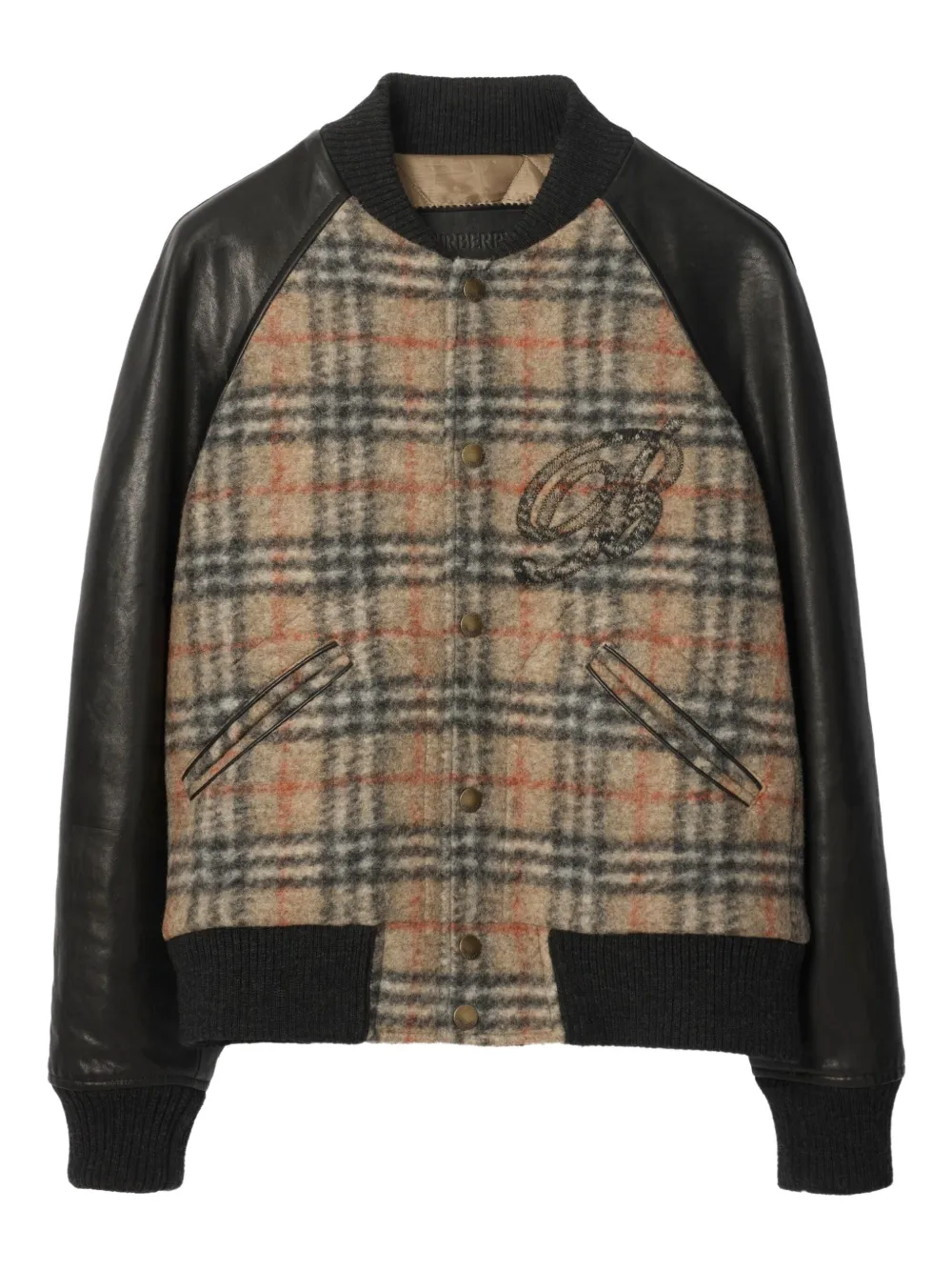 Burberry Bomber con inserti a quadri - Toni neutri