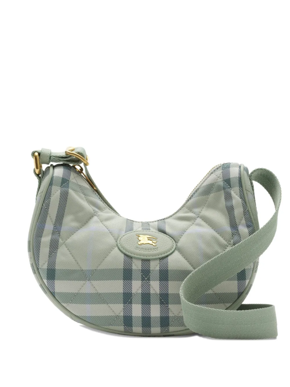 Burberry Horseshoe quilted crossbody bag - Verde
