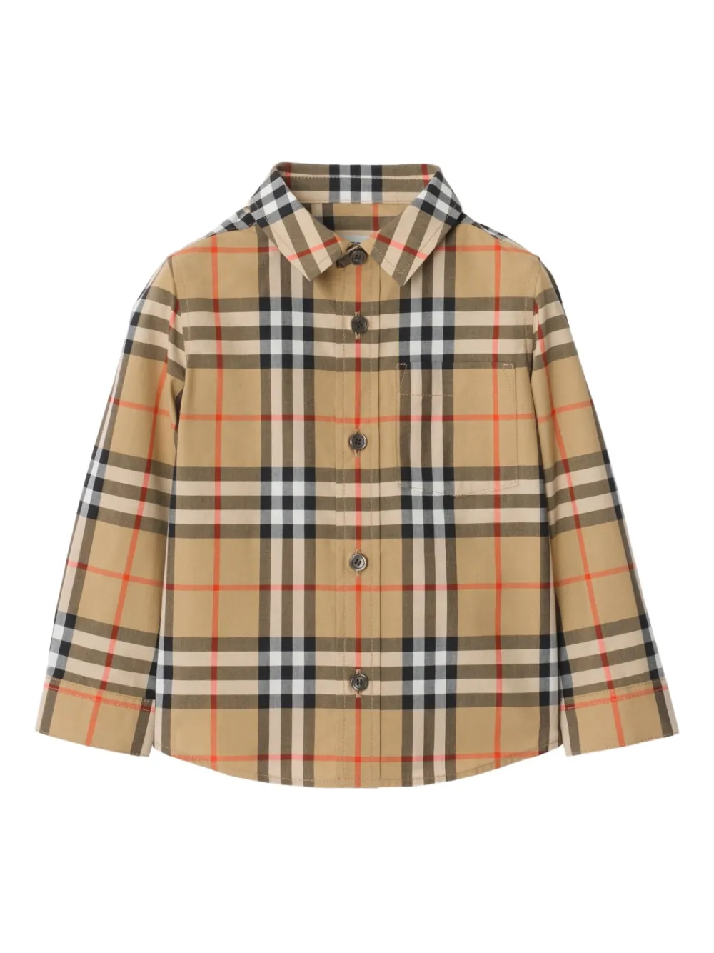 Burberry Kids Hemd mit Check-Muster - Nude