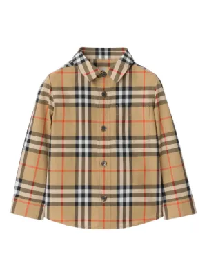 Burberry Kids check cotton shirt