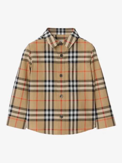 Burberry Kids check cotton shirt