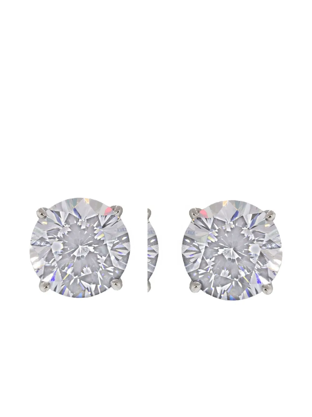 Fantasia by Deserio round stud earrings - シルバートーン Fantasia by Deserio round stud earrings - シルバートーン