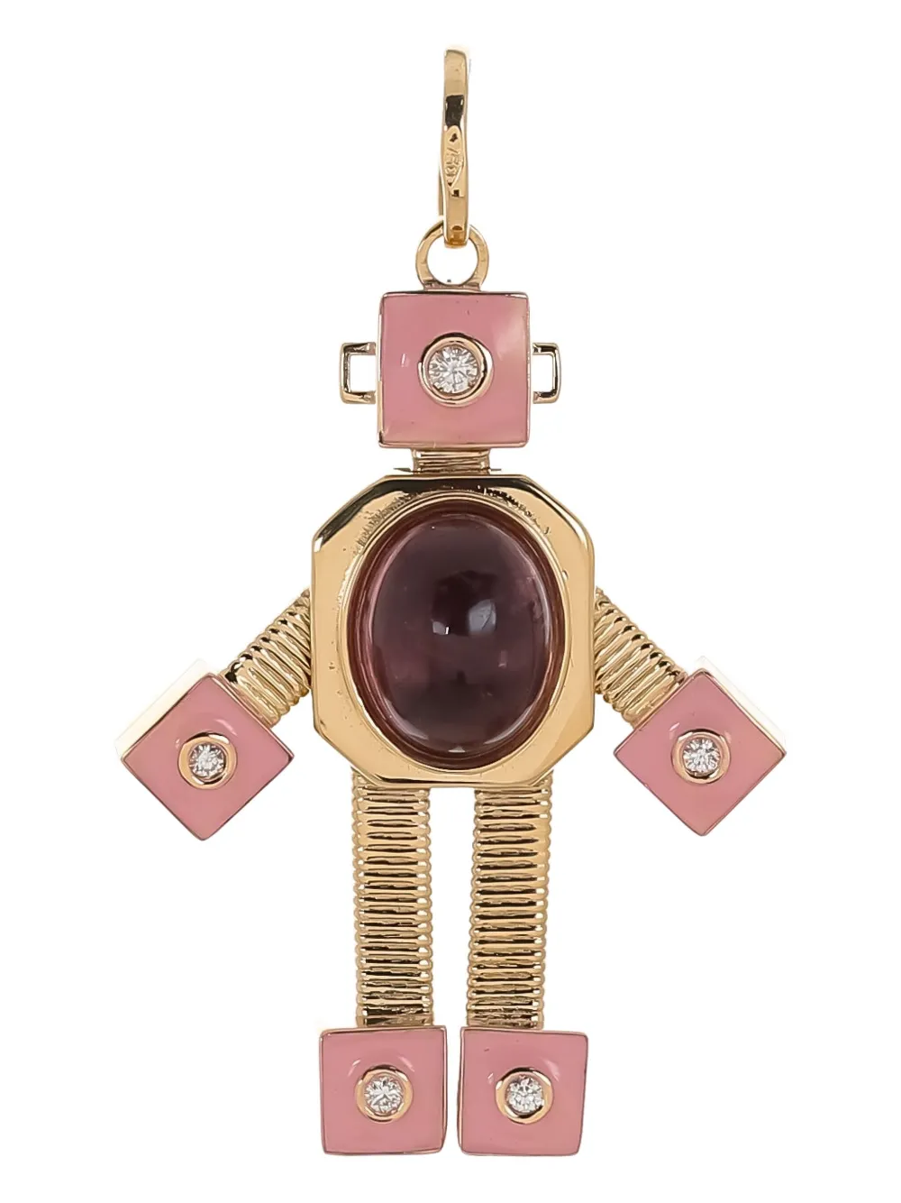 Van Robot 18K yellow gold maxi Bespoke Robot tourmaline and diamond Van Robot 18K yellow gold maxi Bespoke Robot tourmaline and diamond