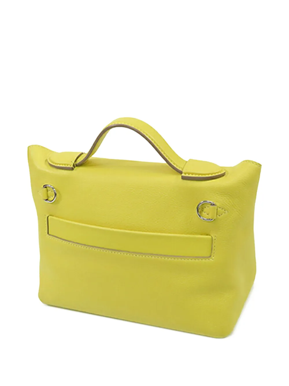 HERMES Pre-owned 2022 Evercolor And Swift 24/24 21 Satchel In Yellow