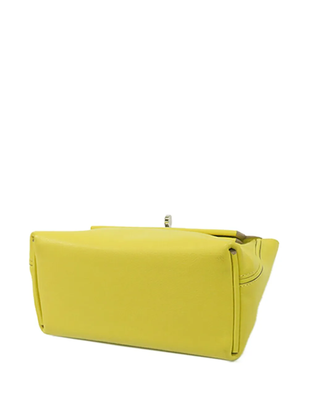 HERMES Pre-owned 2022 Evercolor And Swift 24/24 21 Satchel In Yellow