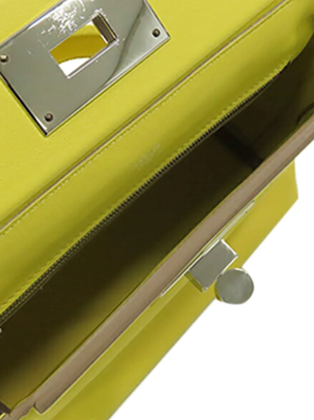 HERMES Pre-owned 2022 Evercolor And Swift 24/24 21 Satchel In Yellow