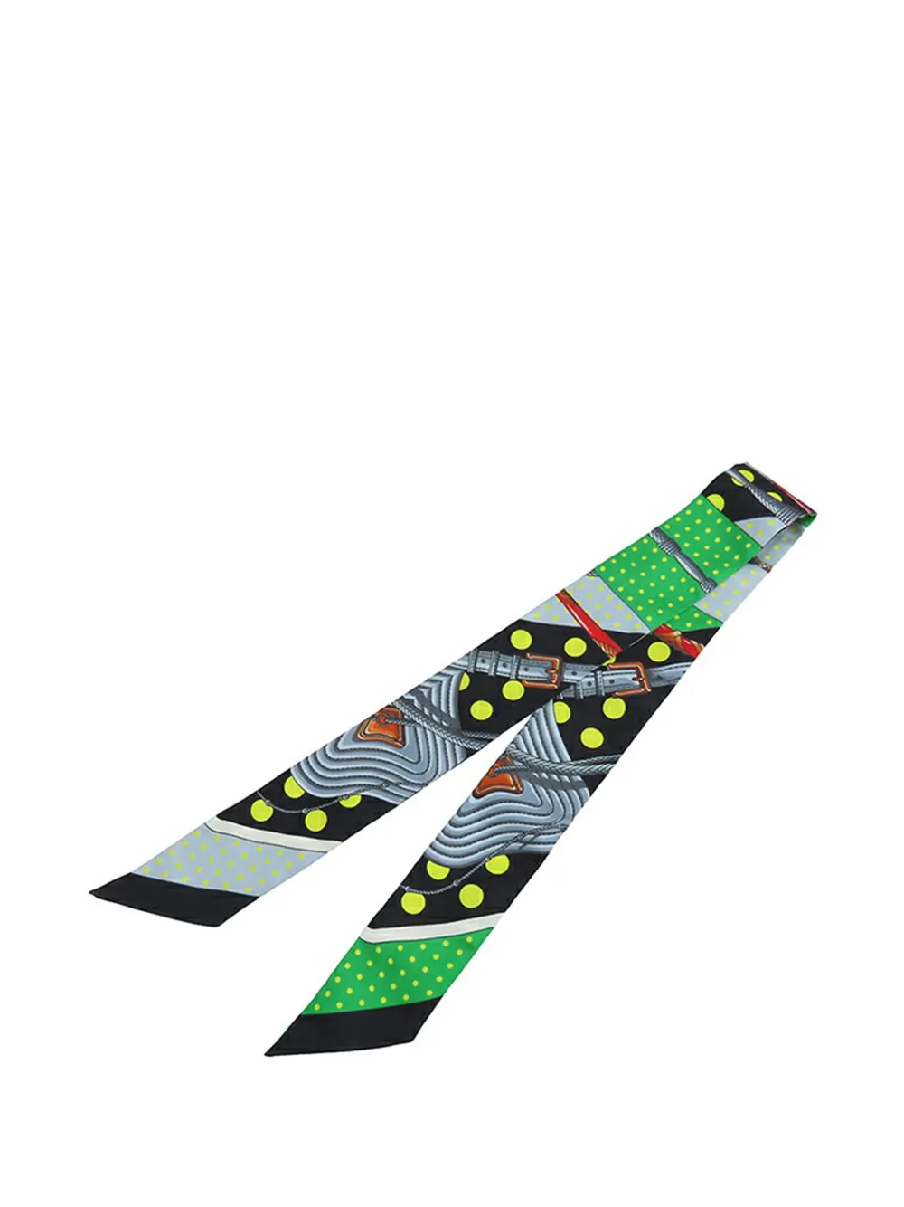 Hermès Pre-Owned 1990-2015 Clic Clac a Pois Silk Twilly Scarf scarves | Image 2