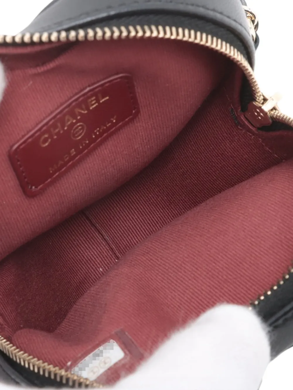 Pre-owned Chanel 2021 Mini Lambskin Cc In Love Heart Belt Bag In Black