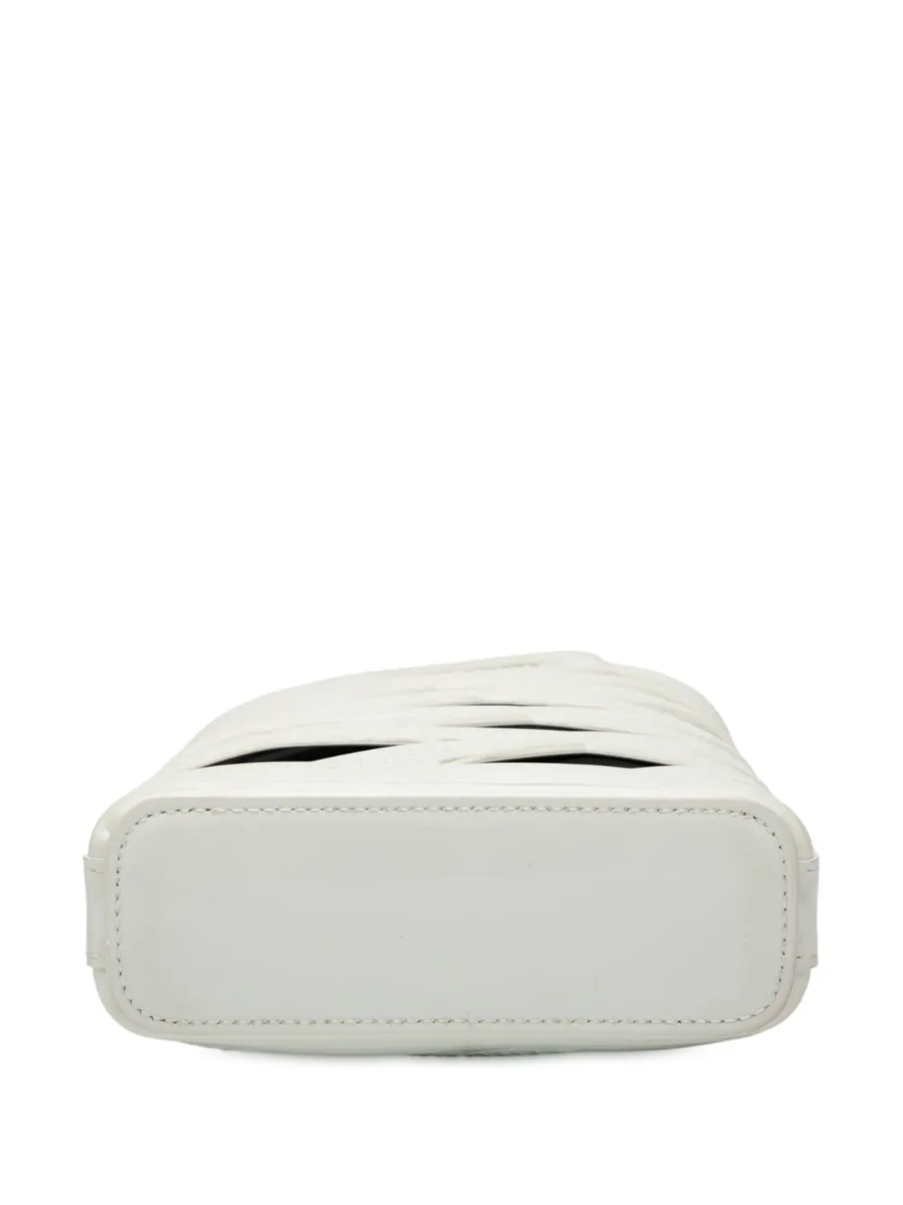 BALENCIAGA Pre-owned 2021 Leather Neo Basket Phone Holder Satchel In White