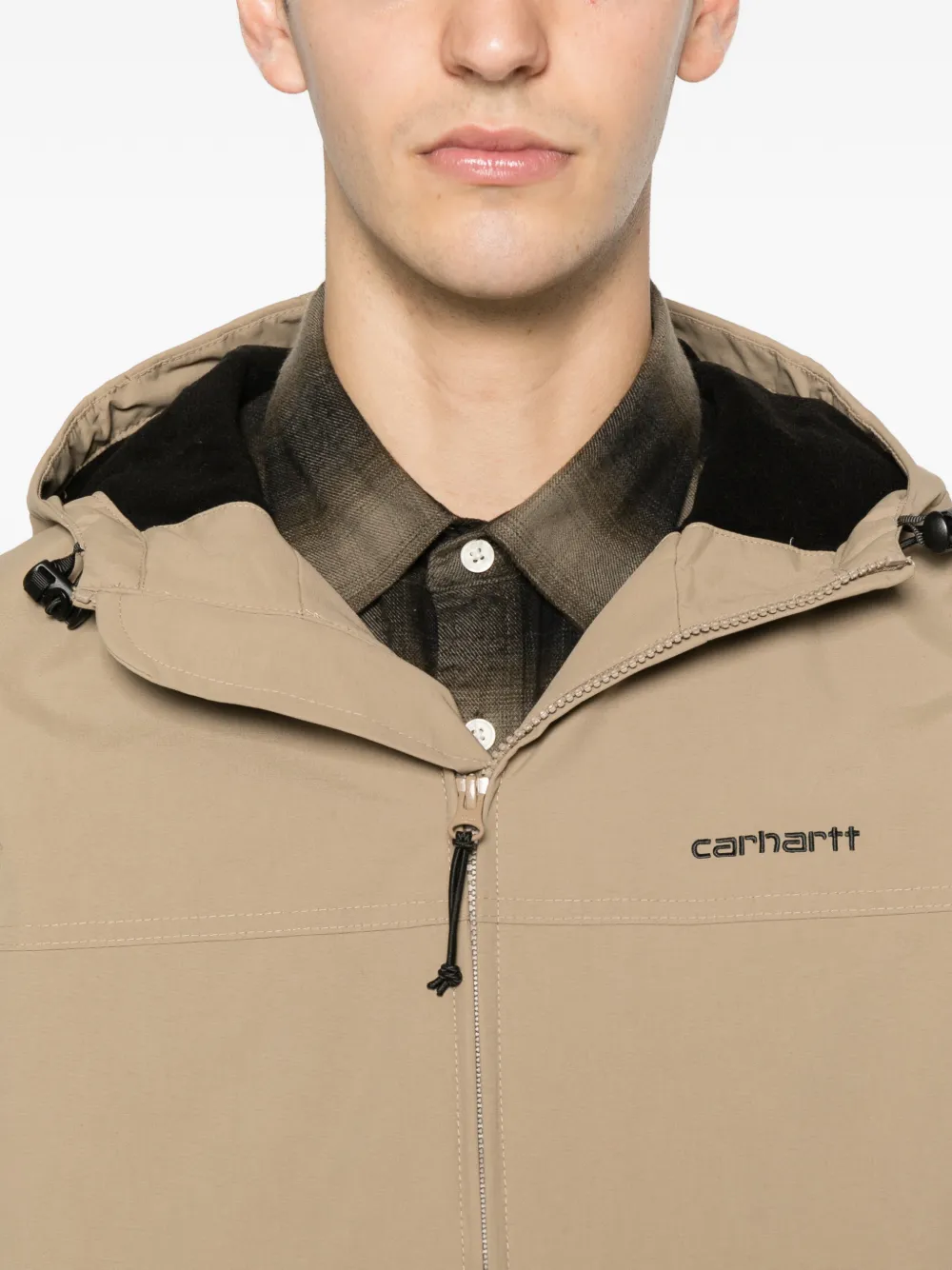 Carhartt Sail Hooded Padded Jacket In Brown