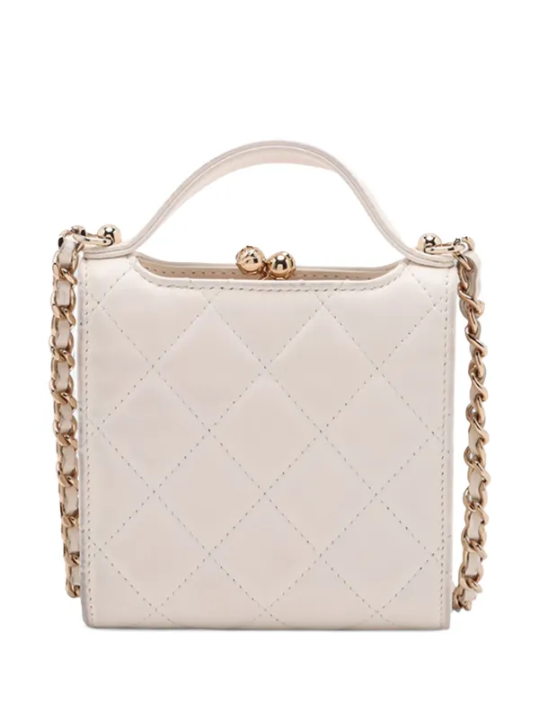 CHANEL Pre-Owned 2021-2025 Mini CC Quilted Lambskin Kiss Lock