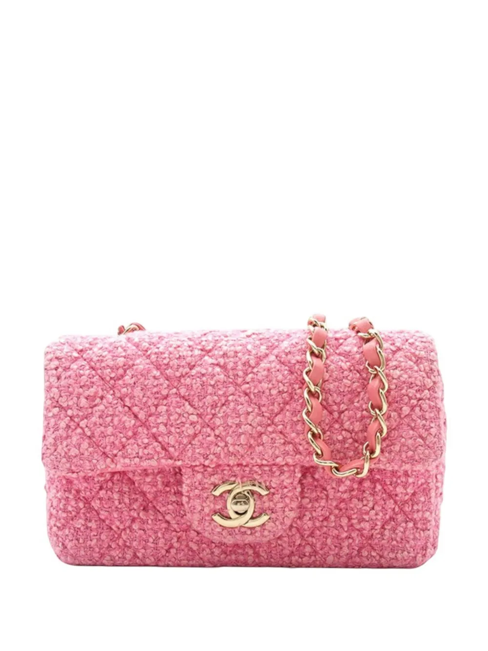 CHANEL Pre-Owned 2021-2025 ミニ レクタンギュラー クラシック ツイード シングル フラップ ショルダーバッグ - CHANEL Pre-Owned 2021-2025 ミニ レクタンギュラー クラシック ツイード シングル フラップ ショルダーバッグ -